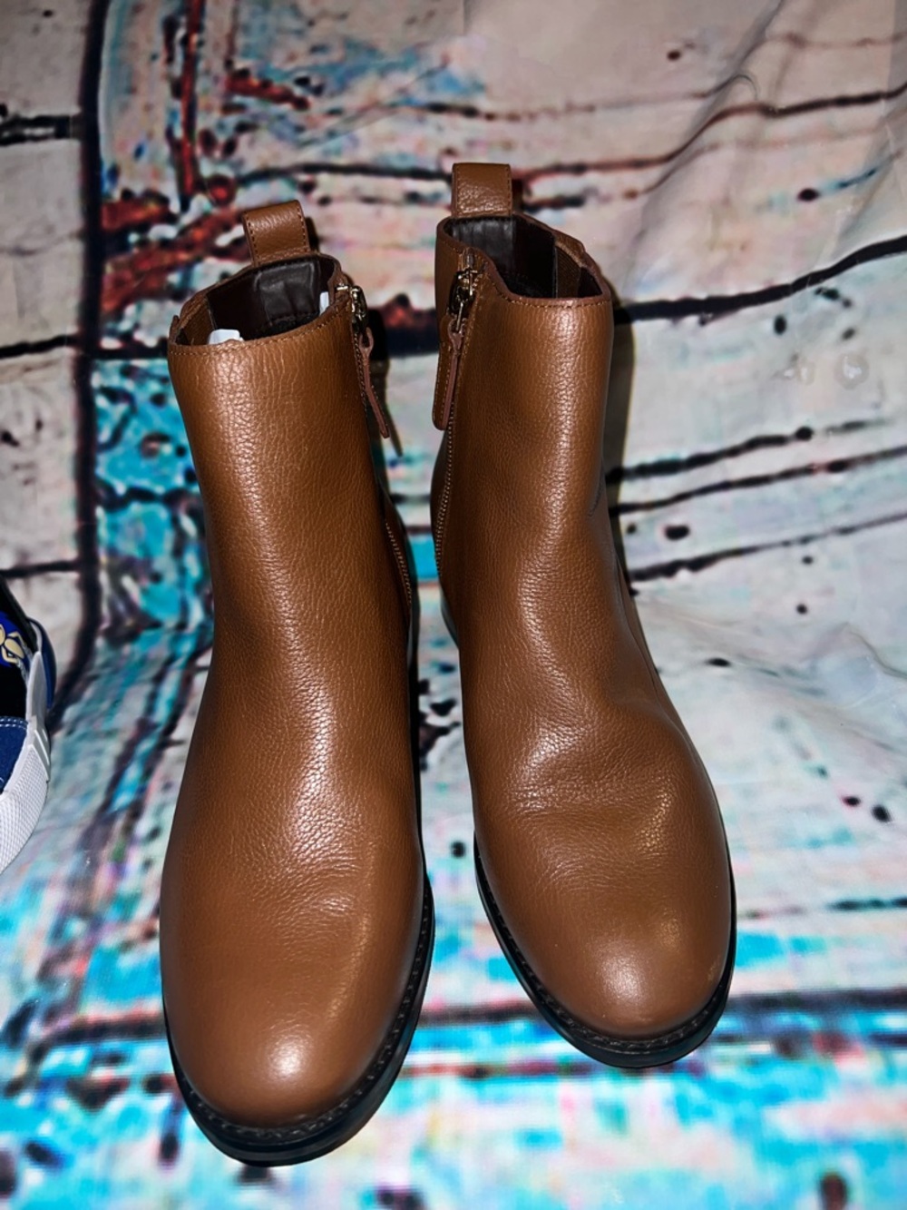 Cole haan WomenBrown Leather Ankle Boots - Classic Zip Boot